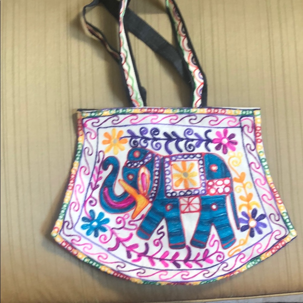 Embroidered tote